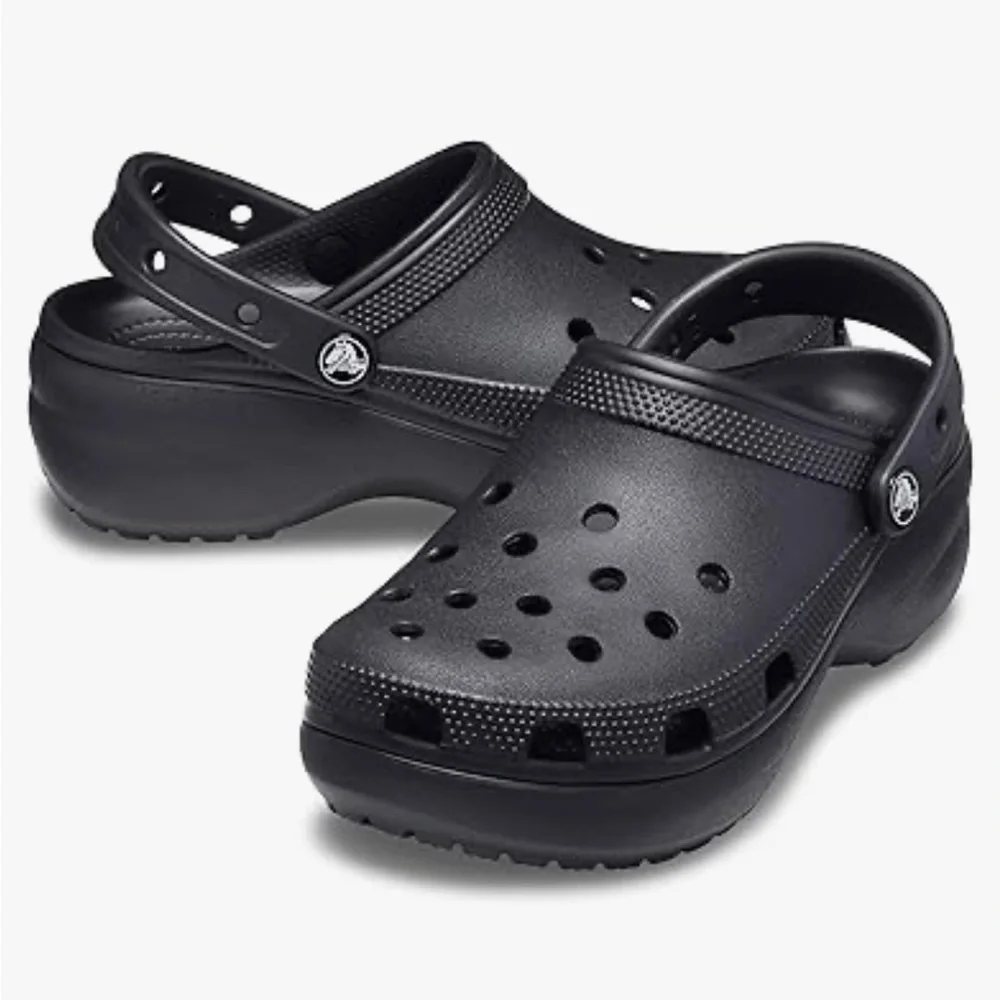 Women’s Black Platform Crocs | Size 8 | New With Tags - Picture 1 of 4